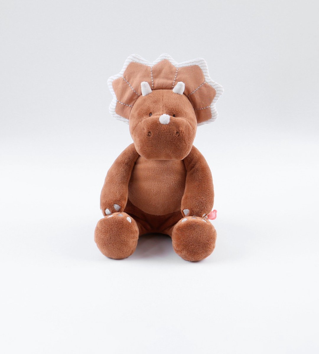 Noukies - Knuffel - kaneelbruin - Dino - Small 25 cm